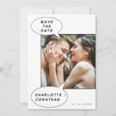 Minimalistische strips sparen de Datum Uitnodiging (Voorkant)