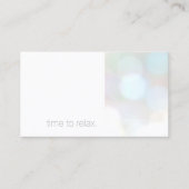 Minimalistische subtiele Bokeh Spa-afsprakenkaart Afsprakenkaartje (Voorkant)