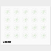 Minimalistische Succulent Green Botanical Ronde Sticker (Vel)