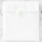 Minimalistische Succulent Green Botanical Ronde Sticker (Tas)