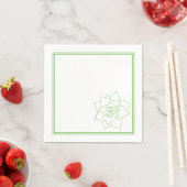 Minimalistische Succulent Green Botanical Servet (Insitu)