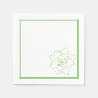 Minimalistische Succulent Green Botanical Servet
