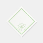 Minimalistische Succulent Green Botanical Servet (Hoek)