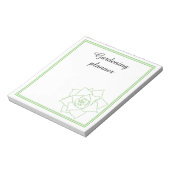 Minimalistische succulent Green Gardening Planner Notitieblok (Linkerzijde)