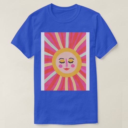 Minimalistische Sun Face 2 T-shirt (Design voorkant)