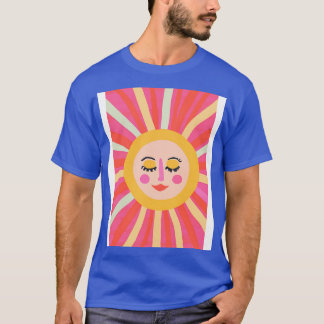 Minimalistische Sun Face 2 T-shirt