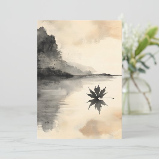 Minimalistische Sunset Autumn Quiet Herfst Aankondiging (Staand voorkant)