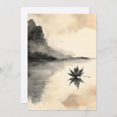 Minimalistische Sunset Autumn Quiet Herfst Feestdagenkaart (Voorkant / Achterkant)