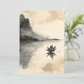 Minimalistische Sunset Autumn Quiet Herfst Feestdagenkaart (Staand voorkant)