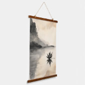 Minimalistische Sunset Autumn Quiet Herfst Hangend Wandkleed (Gebogen)