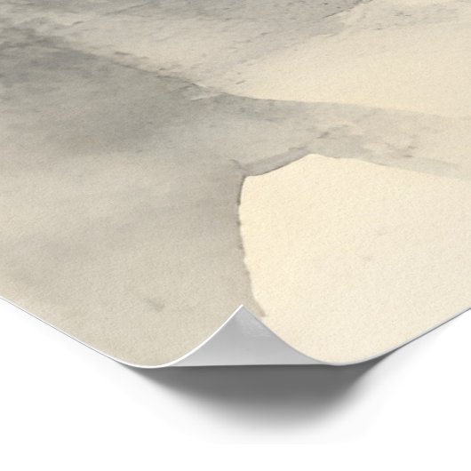 Minimalistische Sunset Autumn Quiet Herfst Poster (Hoek)