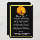 Minimalistische Sunset begrafenis bedankkaart Kaart (Voorkant / Achterkant)