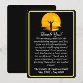 Minimalistische Sunset begrafenis bedankkaart Kaart (Voorkant / Achterkant)