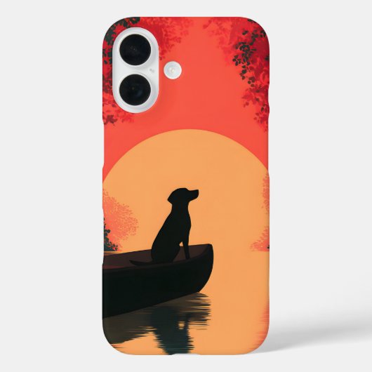 Minimalistische Sunset Black Labrador Dog Case-Mate iPhone Case (Achterkant)