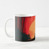 Minimalistische Sunset Black Labrador Dog Koffiemok (Links)