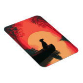 Minimalistische Sunset Black Labrador Dog Magneet (Rechterzijde)