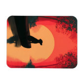 Minimalistische Sunset Black Labrador Dog Magneet (Horizontaal)