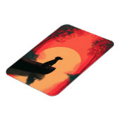 Minimalistische Sunset Black Labrador Dog Magneet (Linkerzijde)