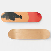 Minimalistische Sunset Black Labrador Dog Persoonlijk Skateboard (Horizontaal)