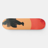Minimalistische Sunset Black Labrador Dog Persoonlijk Skateboard (Horizontaal)