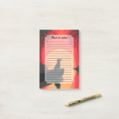 Minimalistische Sunset Black Labrador Dog Post-it® Notes (Op bureau)