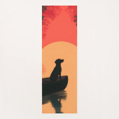 Minimalistische Sunset Black Labrador Dog Yogamat (Voorkant)