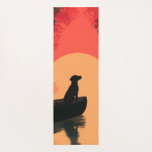 Minimalistische Sunset Black Labrador Dog Yogamat (Achterkant)