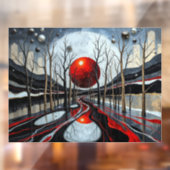 Minimalistische Sunset Landschapskunst Raamsticker (Vel 2)