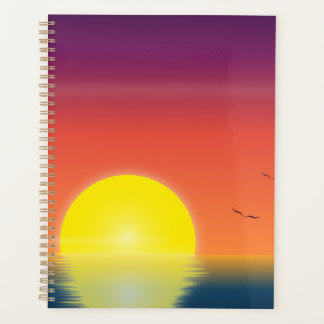 Minimalistische Sunset Oceaan Notitieboek | Gouden
