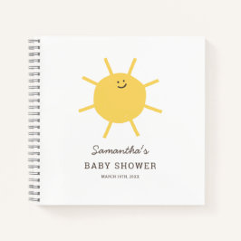 Minimalistische Sunshine Baby Shower Gastensboek Notitieboek