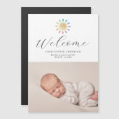 Minimalistische Sunshine Boy Fotoaankondiging (Voorkant / Achterkant)