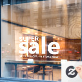 Minimalistische Super Sale Promotie Ramensticker Raamsticker (Cafe Raam)