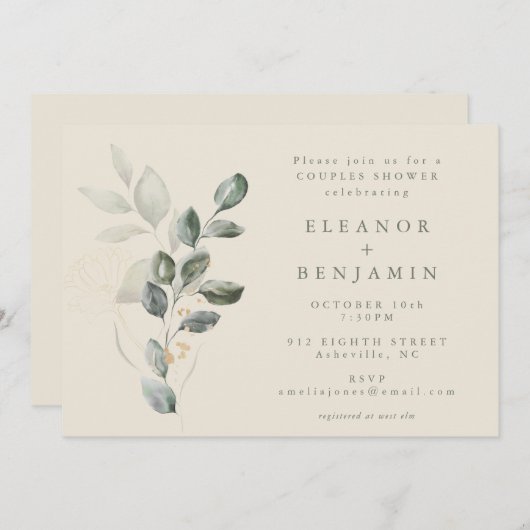 Minimalistische superslanke goudparen kaart (Voorkant / Achterkant)