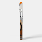 Minimalistische surrealistische zwarte kattenkunst Case-Mate iPhone case (Achterkant / Links)