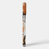 Minimalistische surrealistische zwarte kattenkunst Case-Mate iPhone case (Achterkant / Rechts)