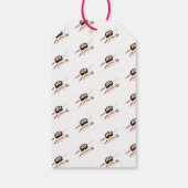 Minimalistische sushi roll dank u aziatische bruil cadeaulabel (Achterkant)