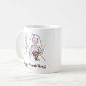 Minimalistische Sweet Wedding Gift Koffiemok (Voorkant links)