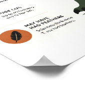 Minimalistische T. Rex educatieve kinderkamer Poster (Hoek)