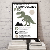 Minimalistische T. Rex Educatieve Poster