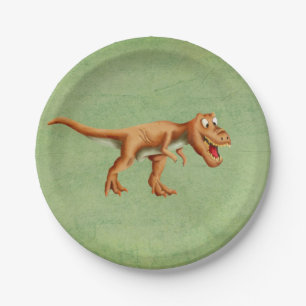 Minimalistische T-Rex Kinderfeestje Papieren Bordje