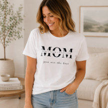 Minimalistische T-shirt met naam van mama