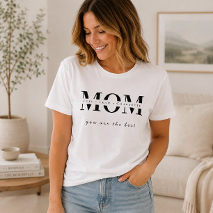 Minimalistische T-shirt met naam van mama