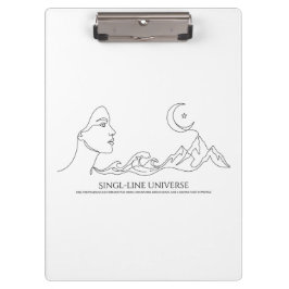 Minimalistische T-shirt met one-line kunstprint Klembord