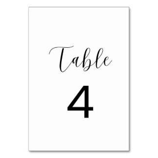 Minimalistische Tafel Nummer 4 Kaart