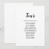 Minimalistische tafel nummer 4 Zitplaatskaart Kaart (Voorkant / Achterkant)