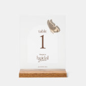 Minimalistische Tafel Nummer Bevroren Bruiloft Sho Acryl Bord (Voorkant)