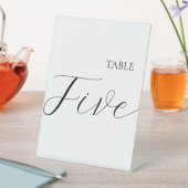 Minimalistische Tafel Nummer Vijf Reclamebord Met Voetstuk (Insitu)
