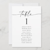 Minimalistische Tafel Zitkaart Kaart (Voorkant)