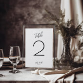 Minimalistische Tafelkaarten voor een Trouwfeest – Kaart