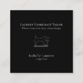 Minimalistische Tailor Seamstress professional Vierkante Visitekaartje (Voorkant)